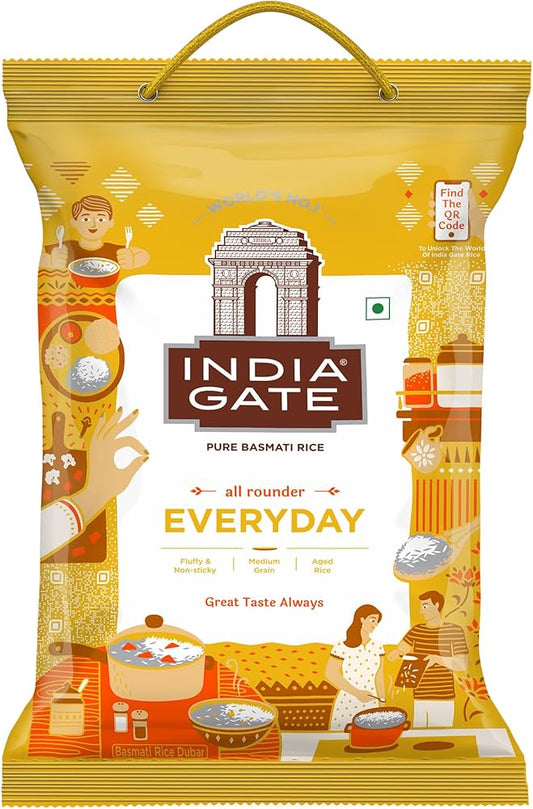 India Gate Everyday Pure Basmati Rice (Medium) - 5 Kg