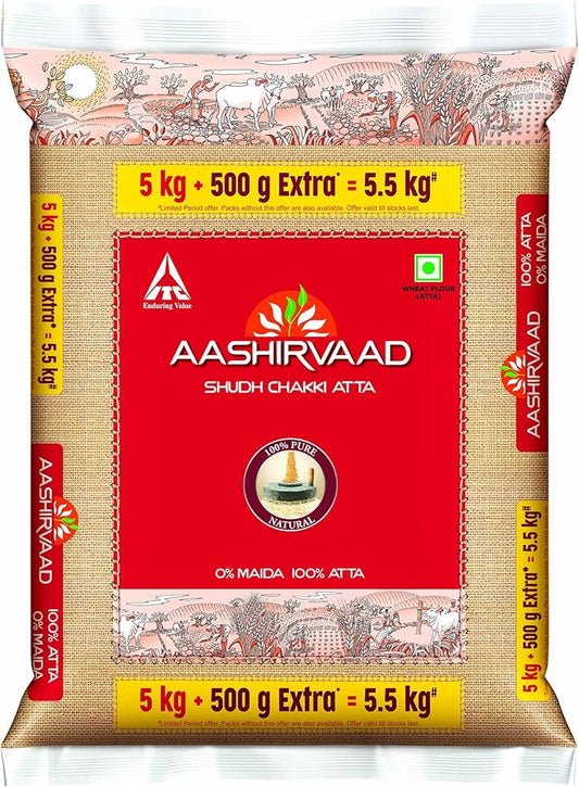 Aashirvaad Shudh Chakki Atta (100% Atta, 0% Maida) (10 kg)